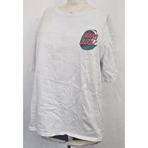 HAFA ADAI L T Shirt Guam Surf Wave Graphic Tee White Mens Island Souvenir Crop M